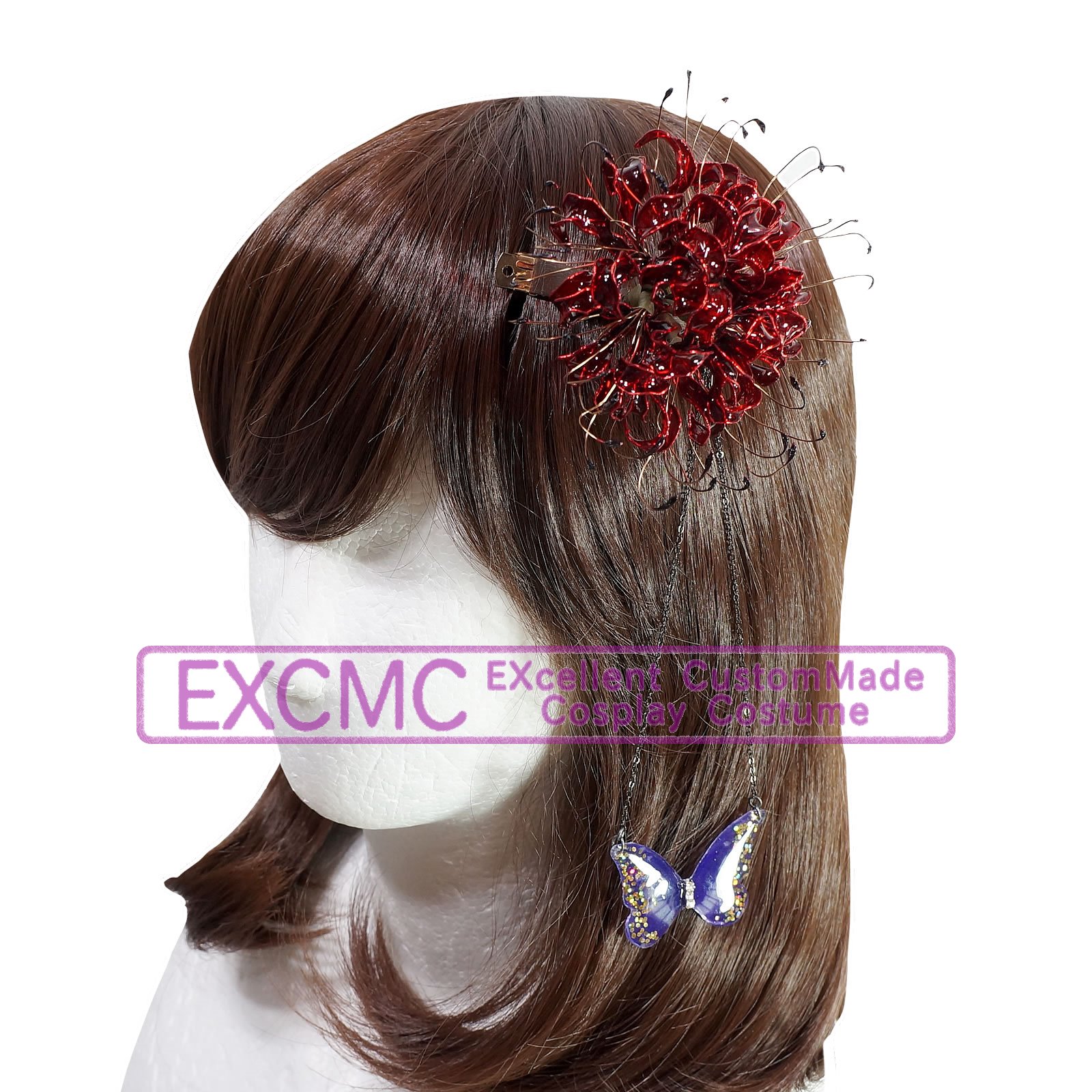 ヘタリア 日本娘 2pカラー 彼岸花髪飾り 風 コスプレ用アイテム オーダーコスプレ衣装 造形のエクシーmc